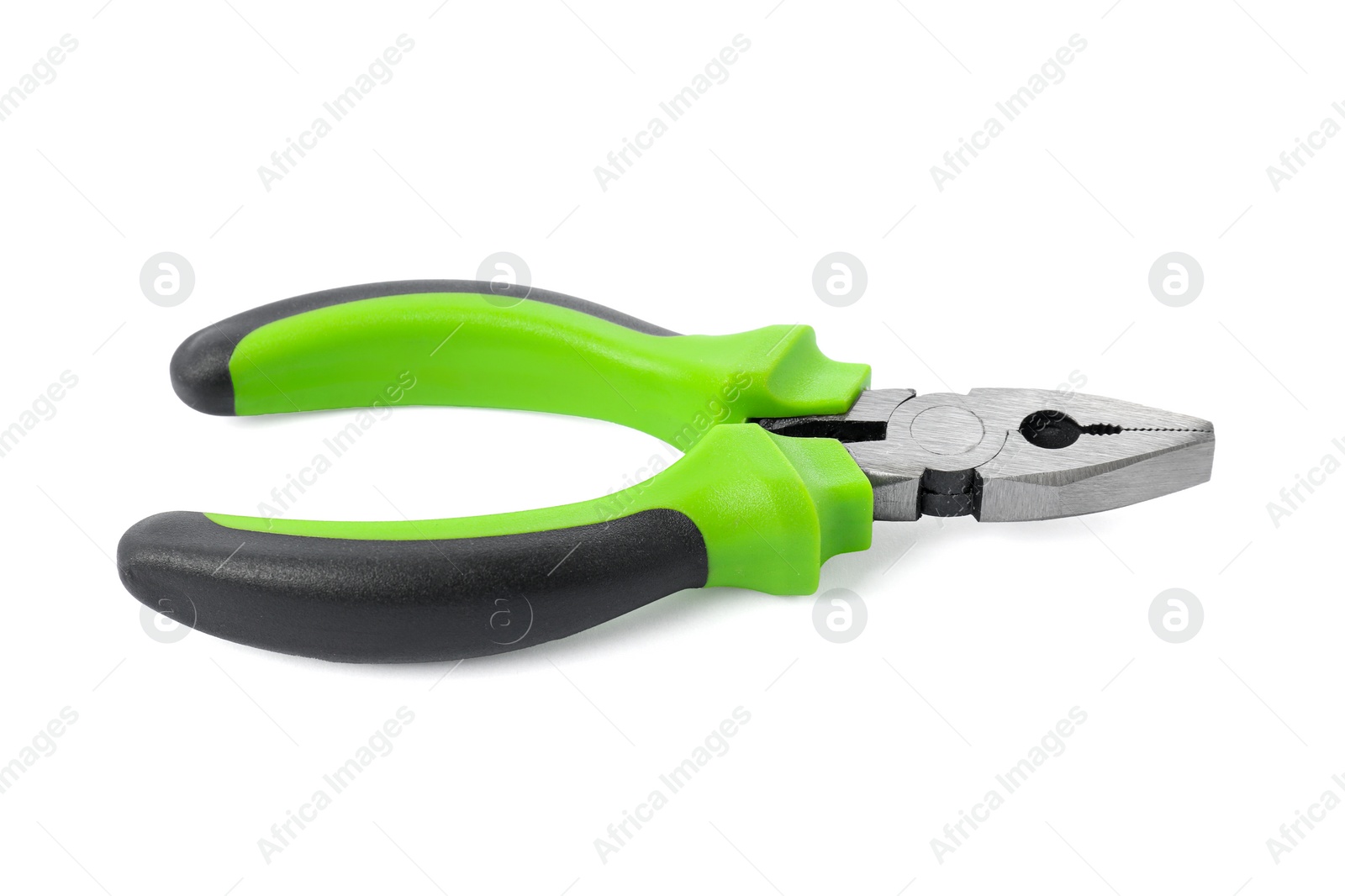 Photo of One combination pliers isolated on white. Construction tool