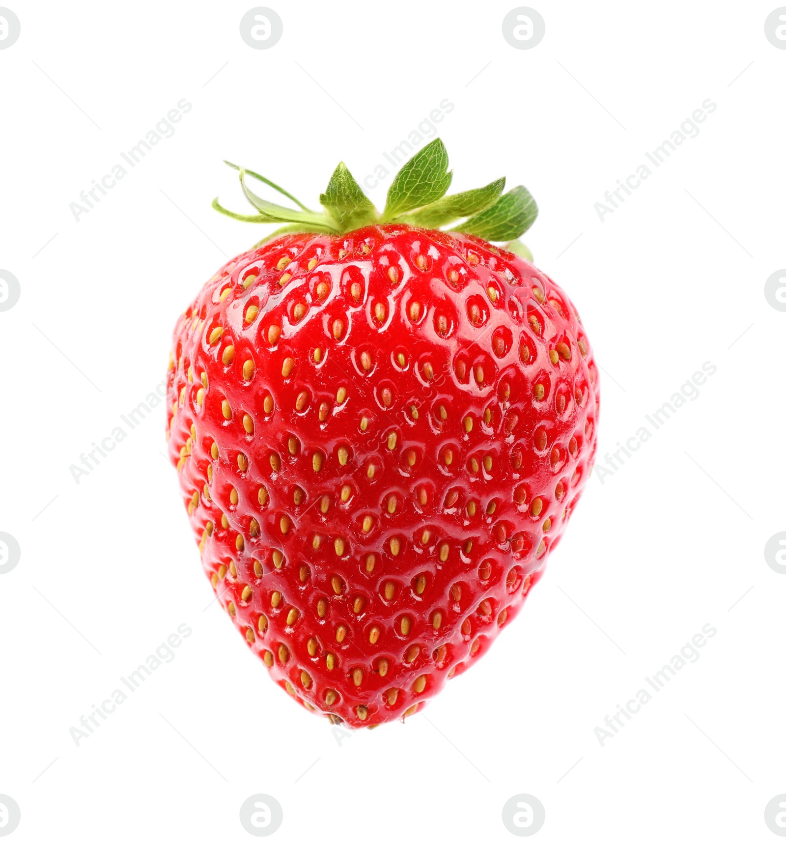 Photo of Delicious fresh red strawberry isolated on white