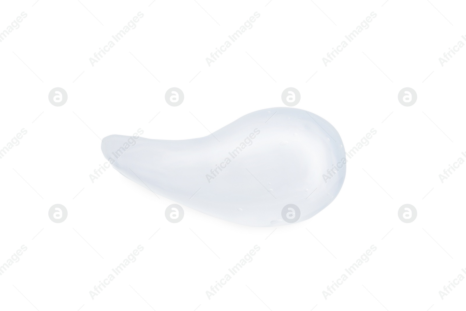 Photo of Sample of transparent gel isolated on white, top view