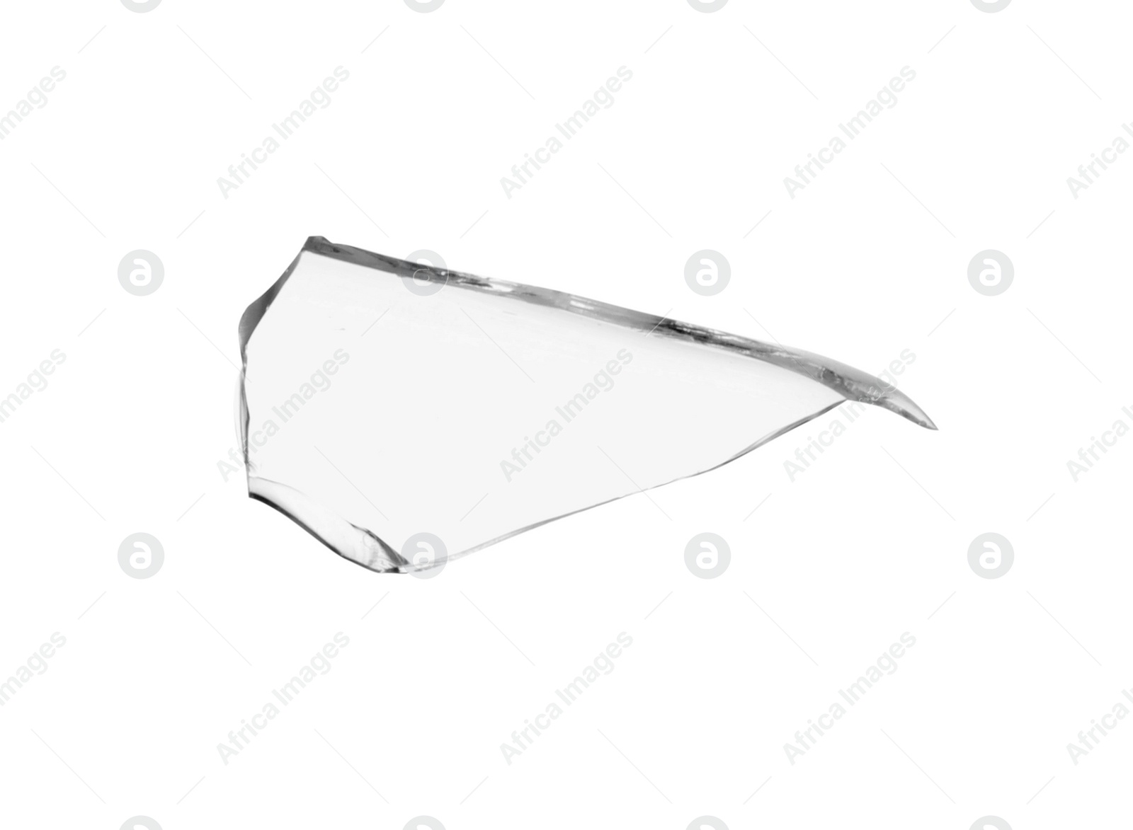 Photo of Piece of broken glass isolated on white