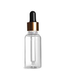 One bottle of cosmetic serum isolated on white