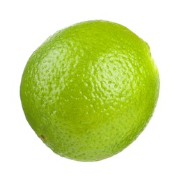 Fresh green ripe lime isolated on white