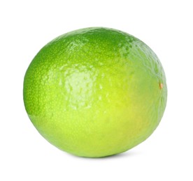 Photo of Fresh green ripe lime with isolated on white