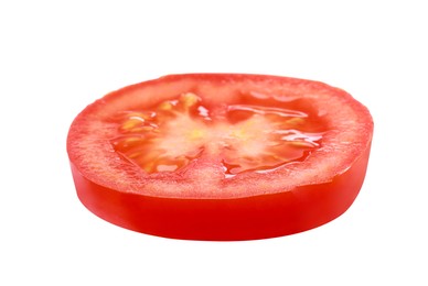 Slice of tomato for burger isolated on white