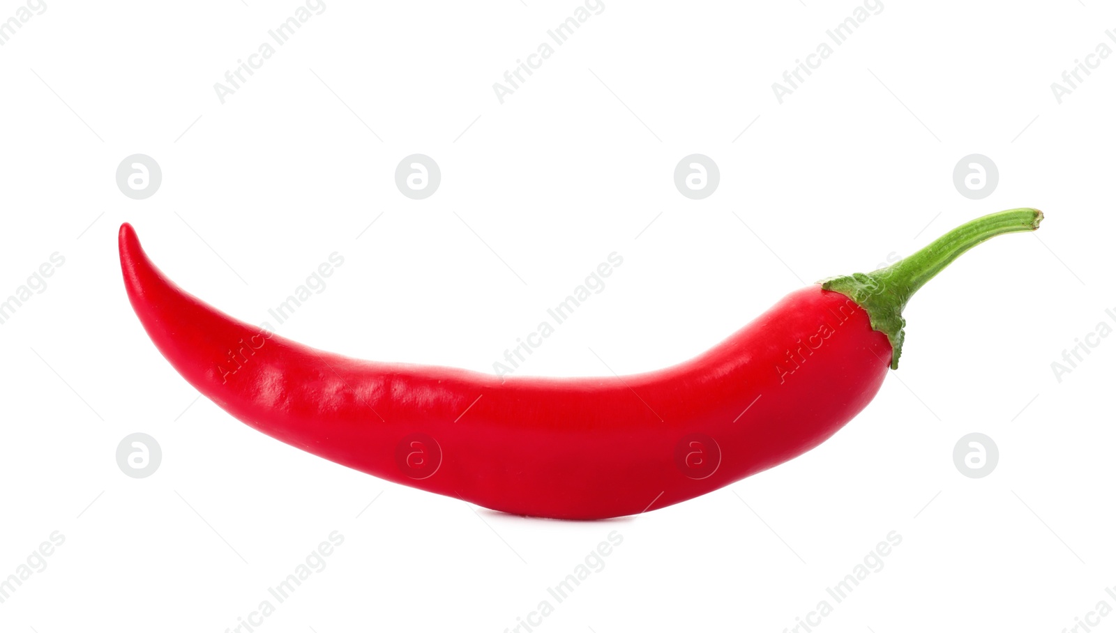 Photo of Red hot chili pepper on white background