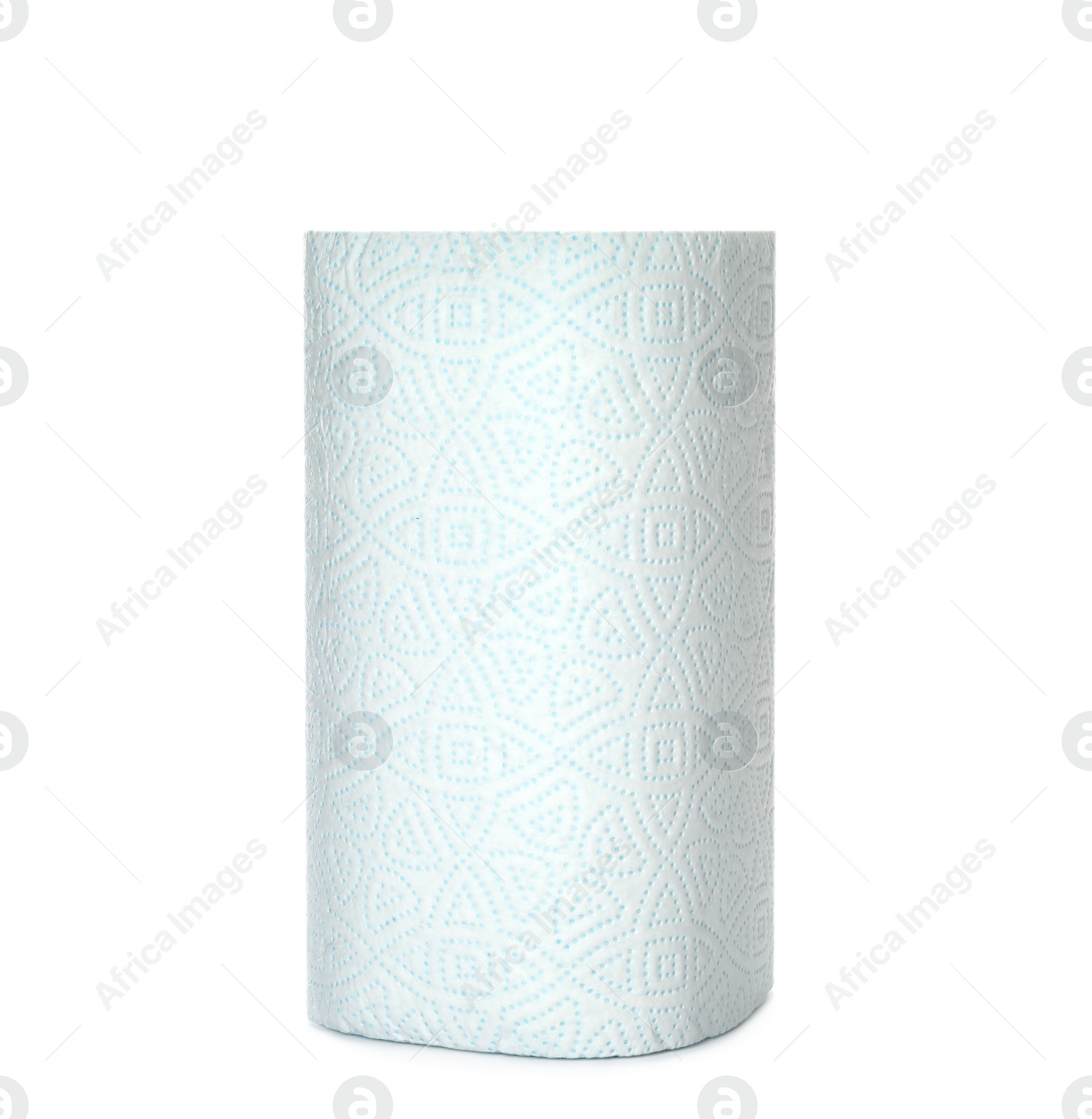 Photo of Roll of toilet paper on white background