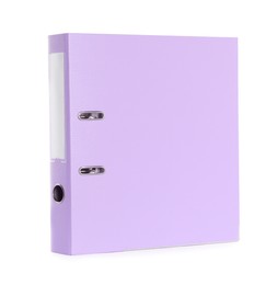 Photo of One lilac office folder isolated on white