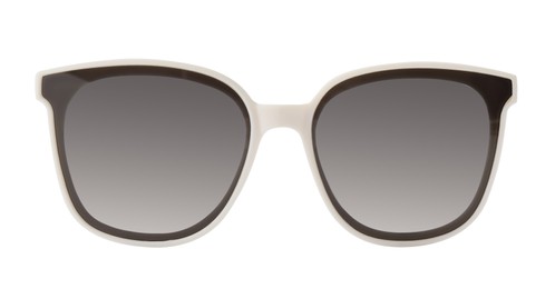 New stylish sunglasses isolated on white. Sun protection