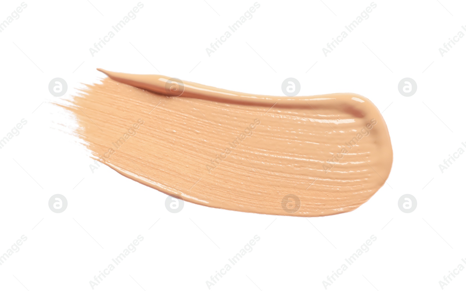 Photo of Smear of skin foundation isolated on white, top view