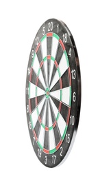 New empty dart board isolated on white