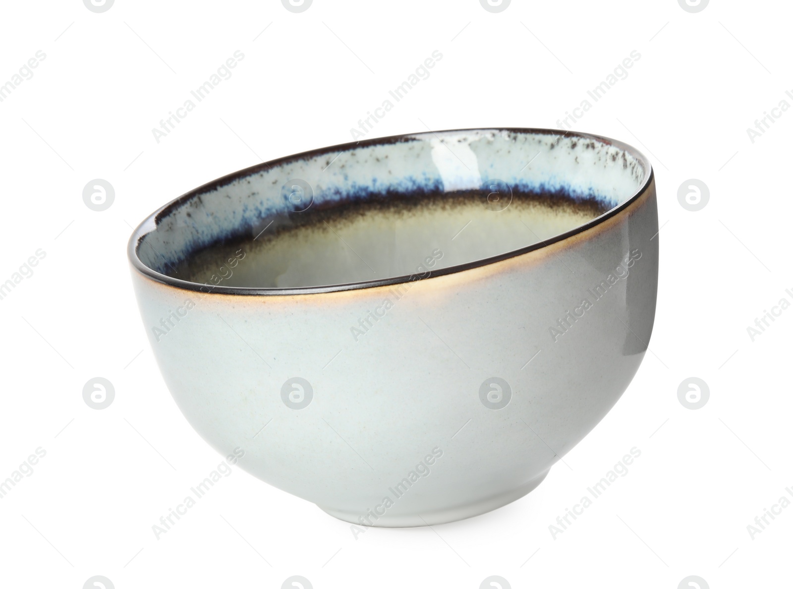 Photo of Clean empty ceramic bowl isolated on white