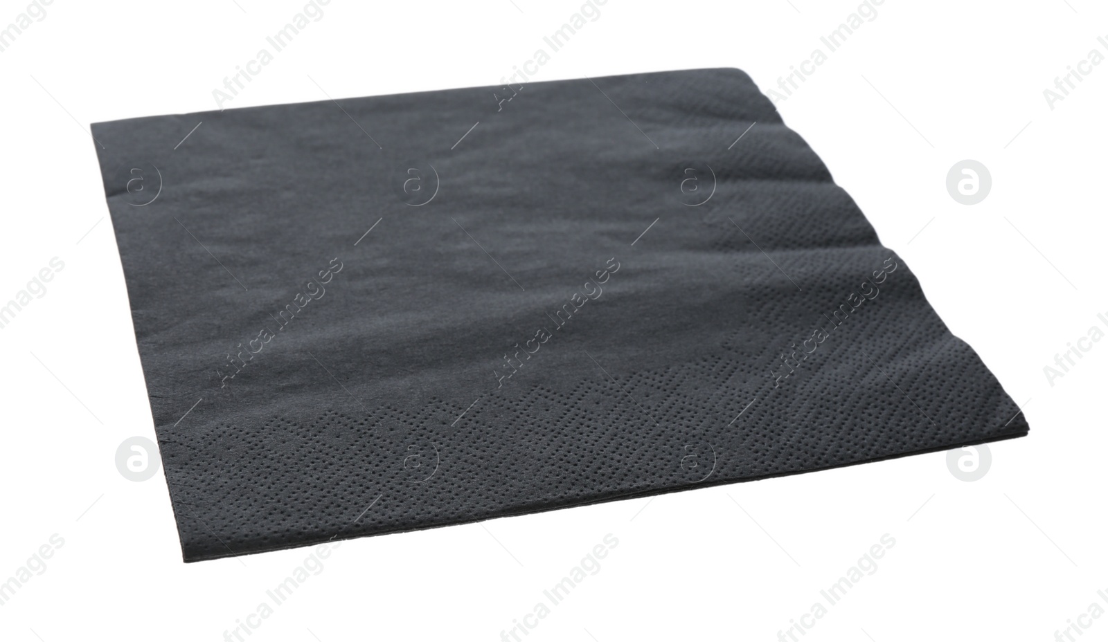 Photo of Black clean paper tissue isolated on white