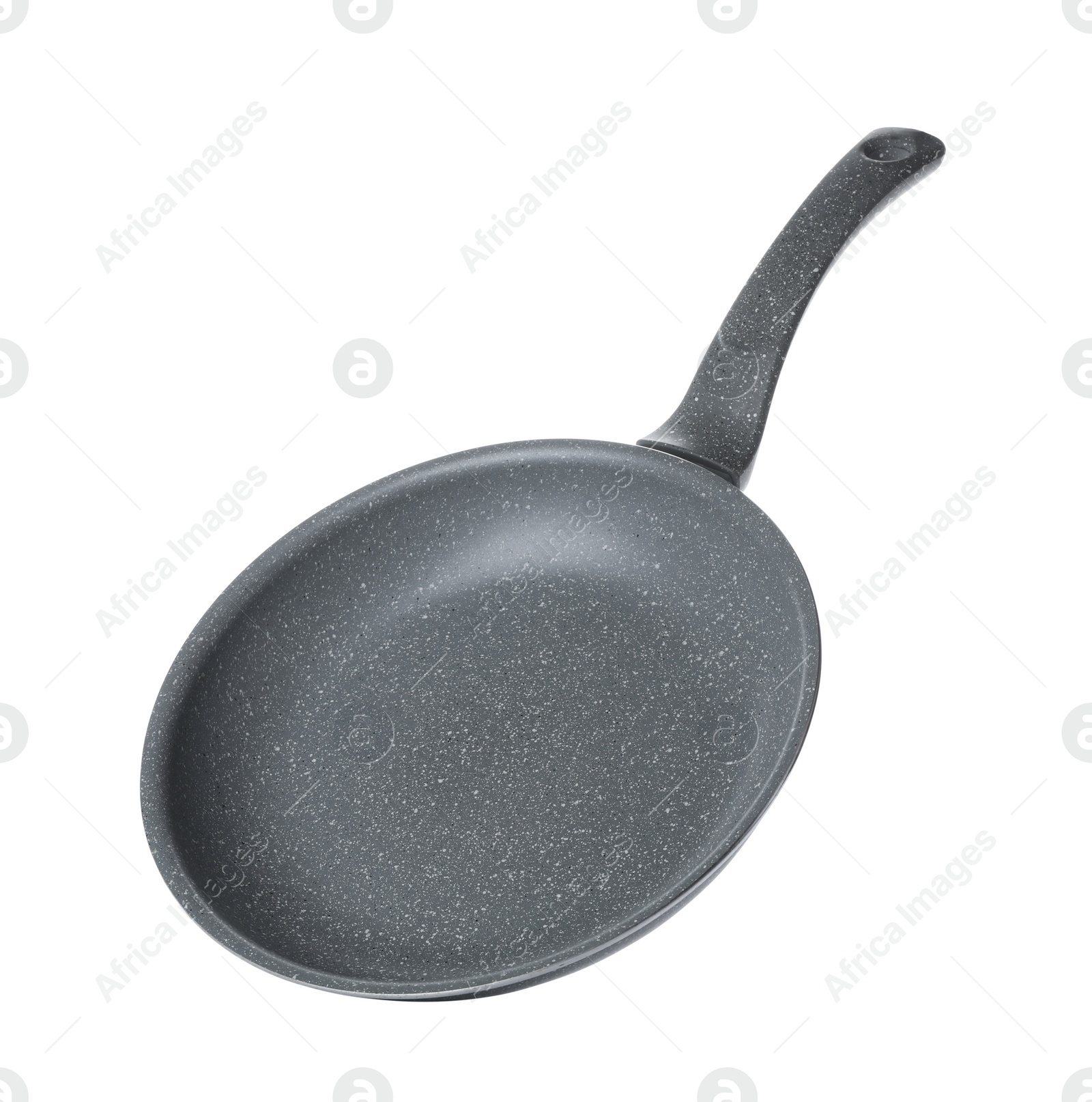 Photo of New non-stick frying pan isolated on white