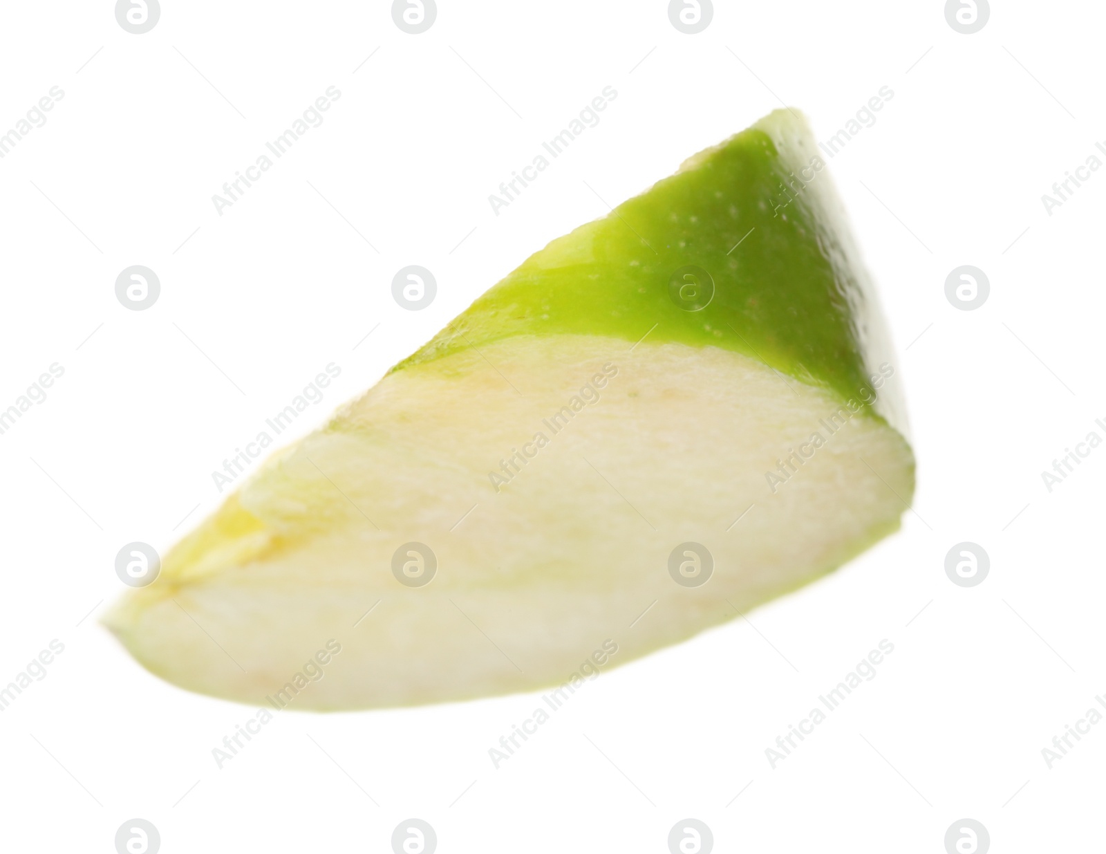 Photo of Slice of fresh apple on white background