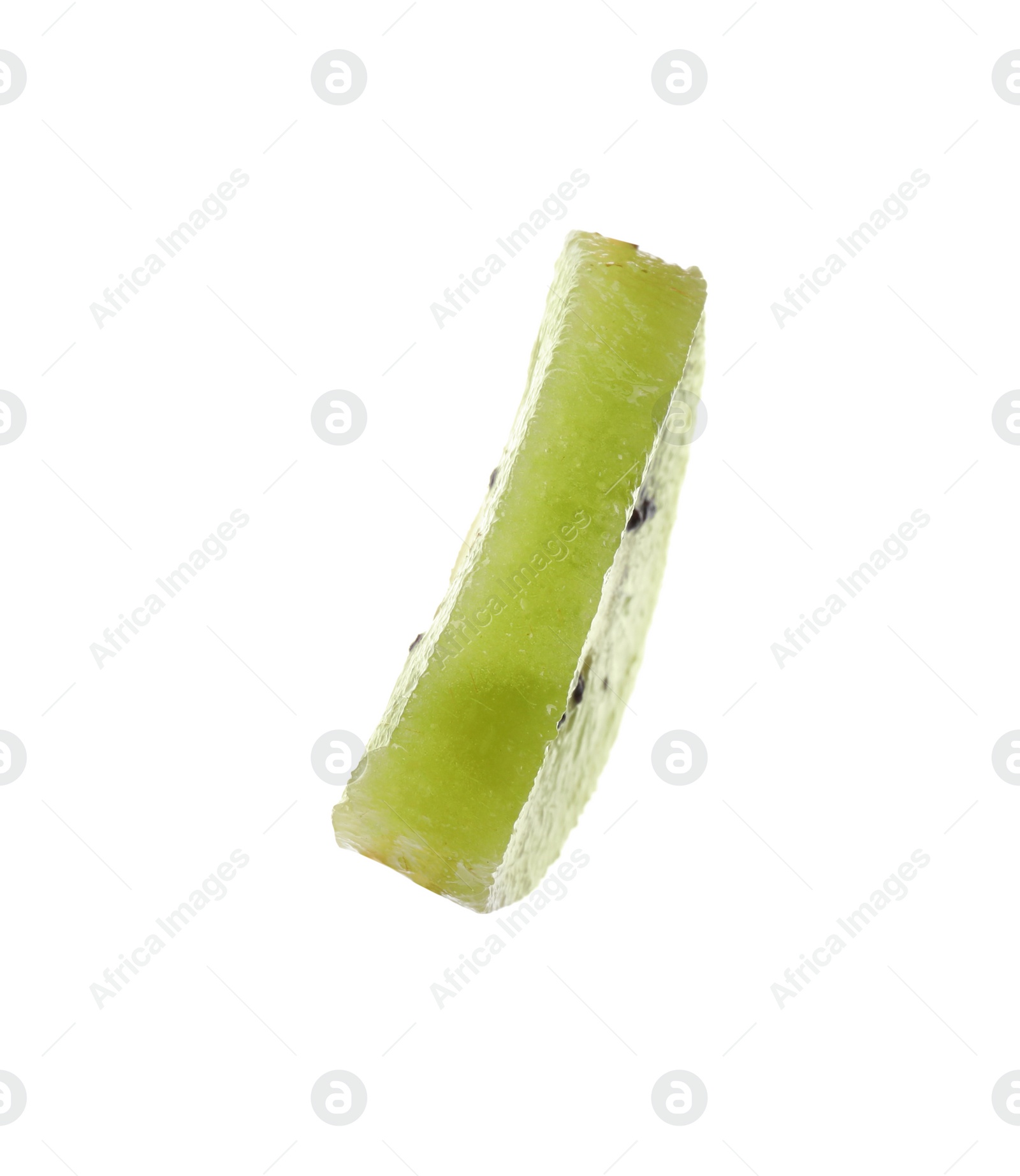 Photo of Cut fresh juicy kiwi on white background