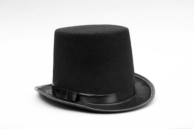 One magician top hat on white background