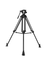 Photo of Modern tripod for camera isolated on white