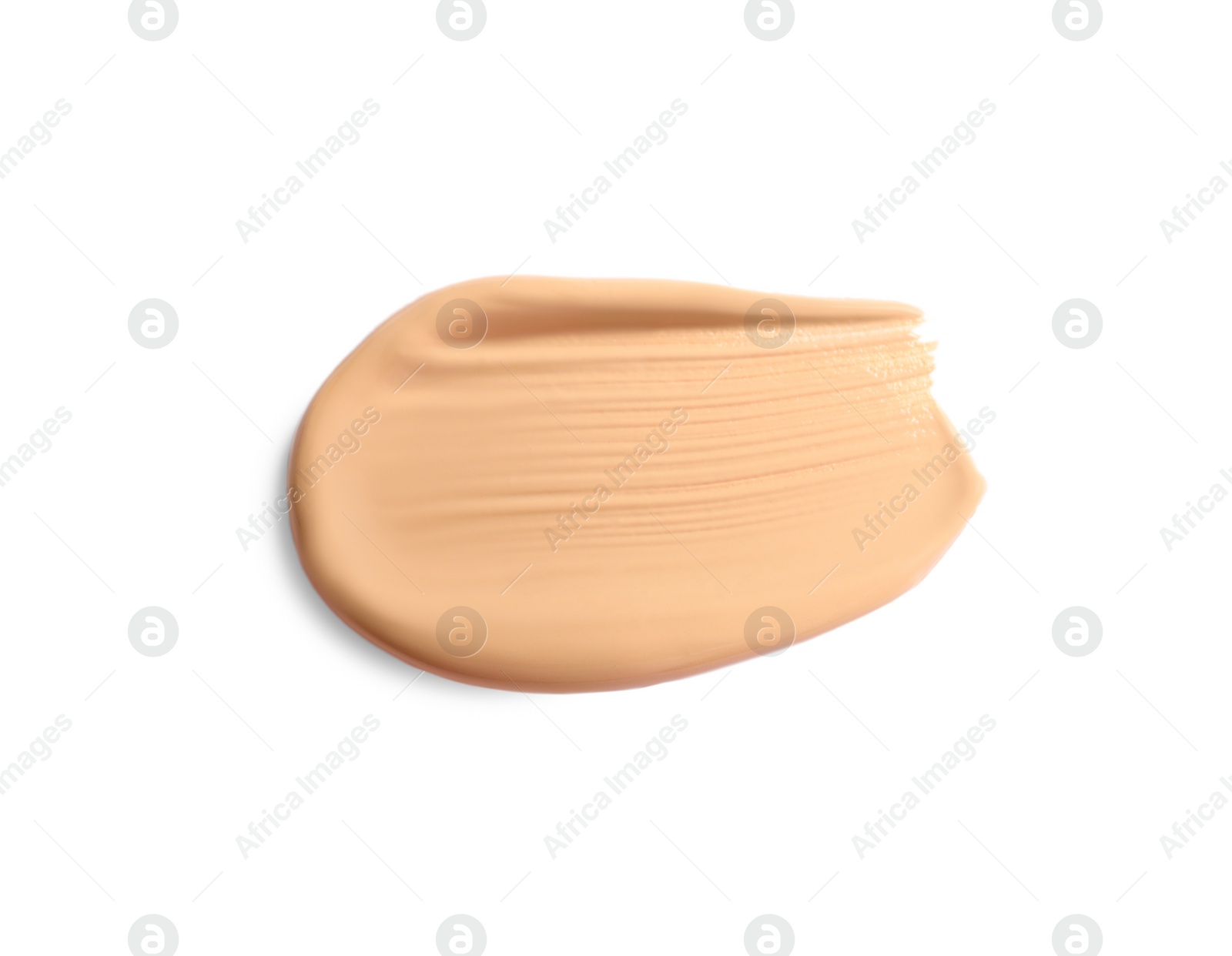 Photo of Smear of skin foundation isolated on white, top view