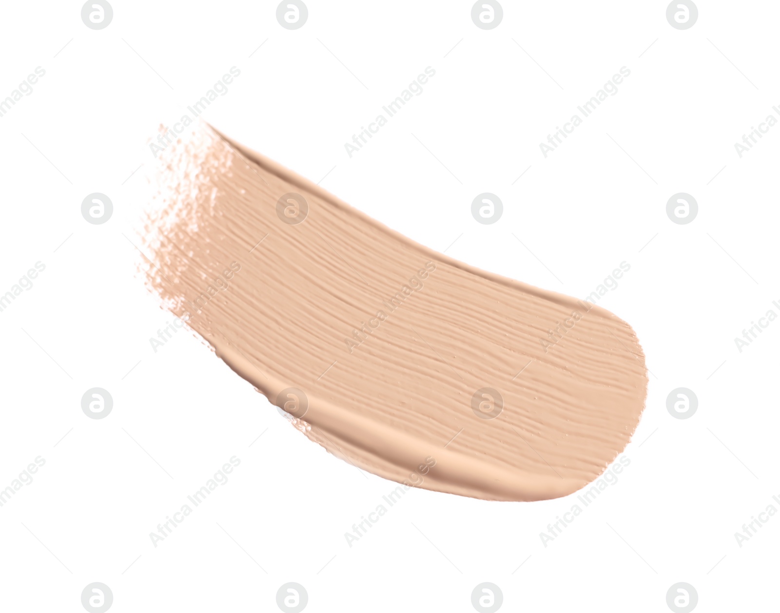 Photo of Smear of skin foundation isolated on white, top view