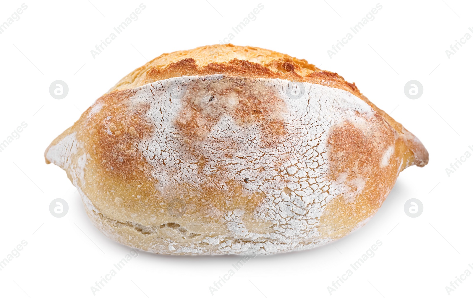 Photo of Freshly baked sourdough bread isolated on white