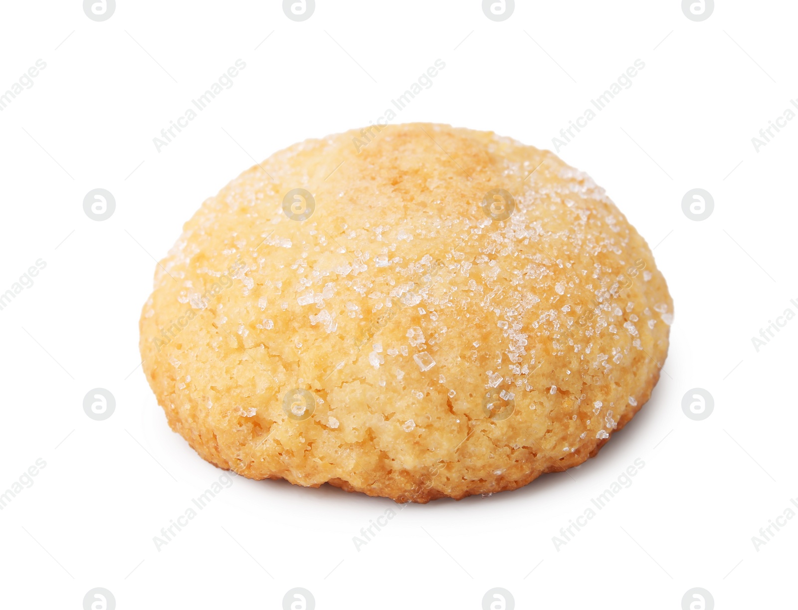 Photo of Tasty sweet sugar cookie isolated on white