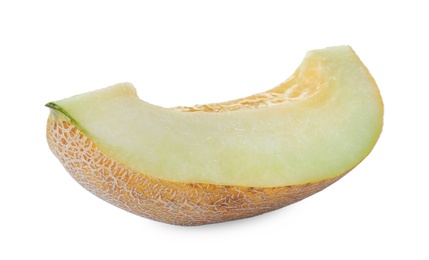 Photo of Piece of delicious honeydew melon isolated on white