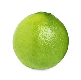 Citrus fruit. One fresh lime isolated on white