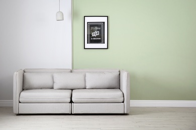 Photo of Comfortable sofa in living room