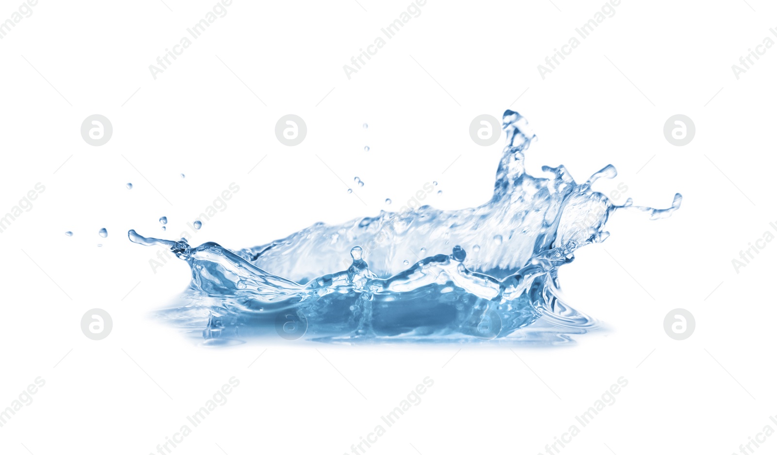 Photo of Splash of clear water isolated on white