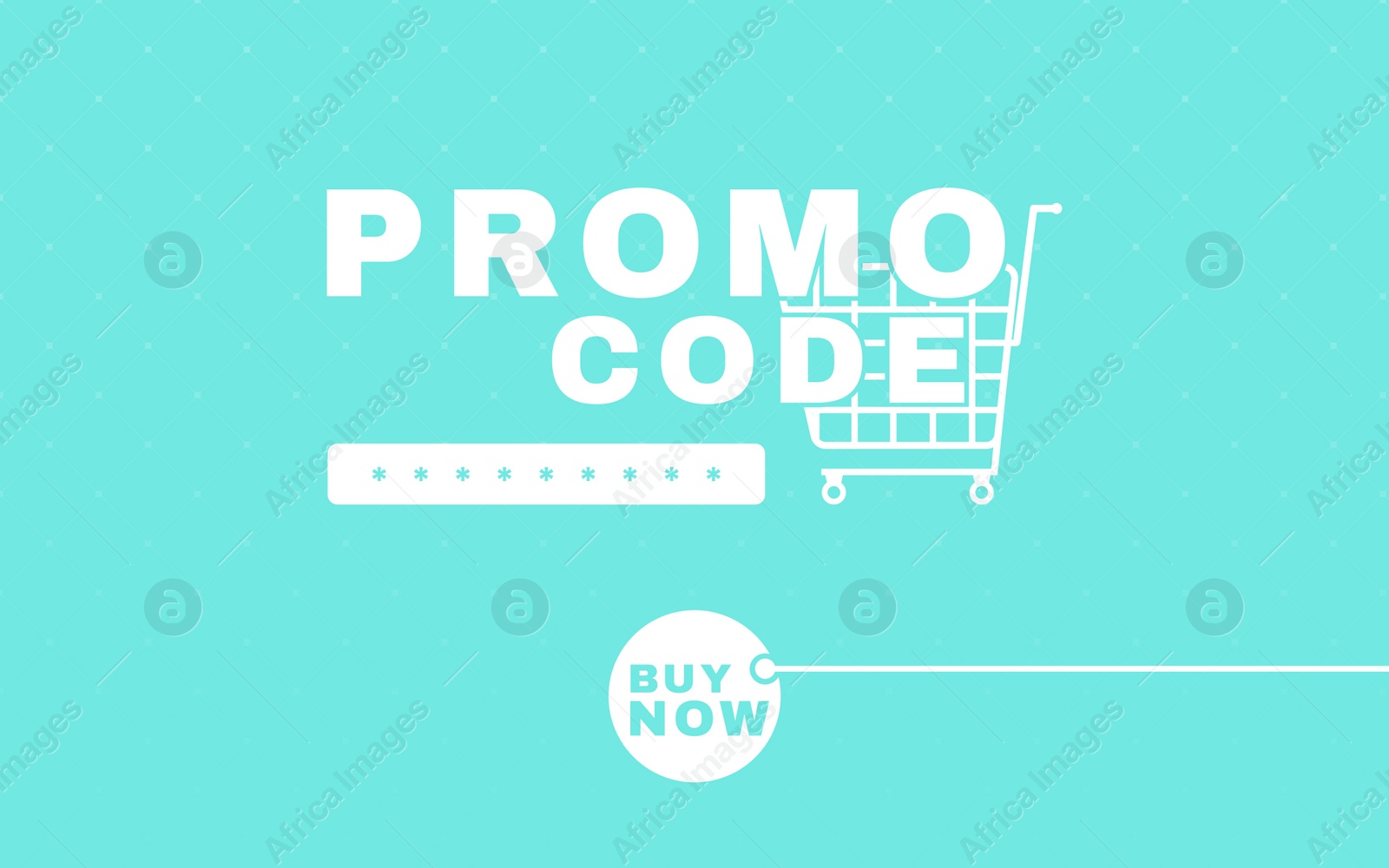 Illustration of Online shopping app with activated promo code, illustration