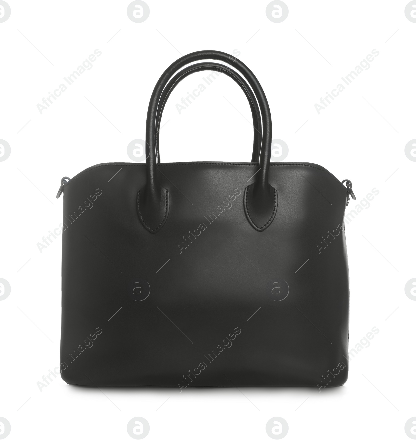 Photo of Stylish black woman's bag isolated on white
