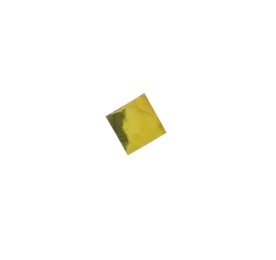 Photo of Piece of golden confetti isolated on white