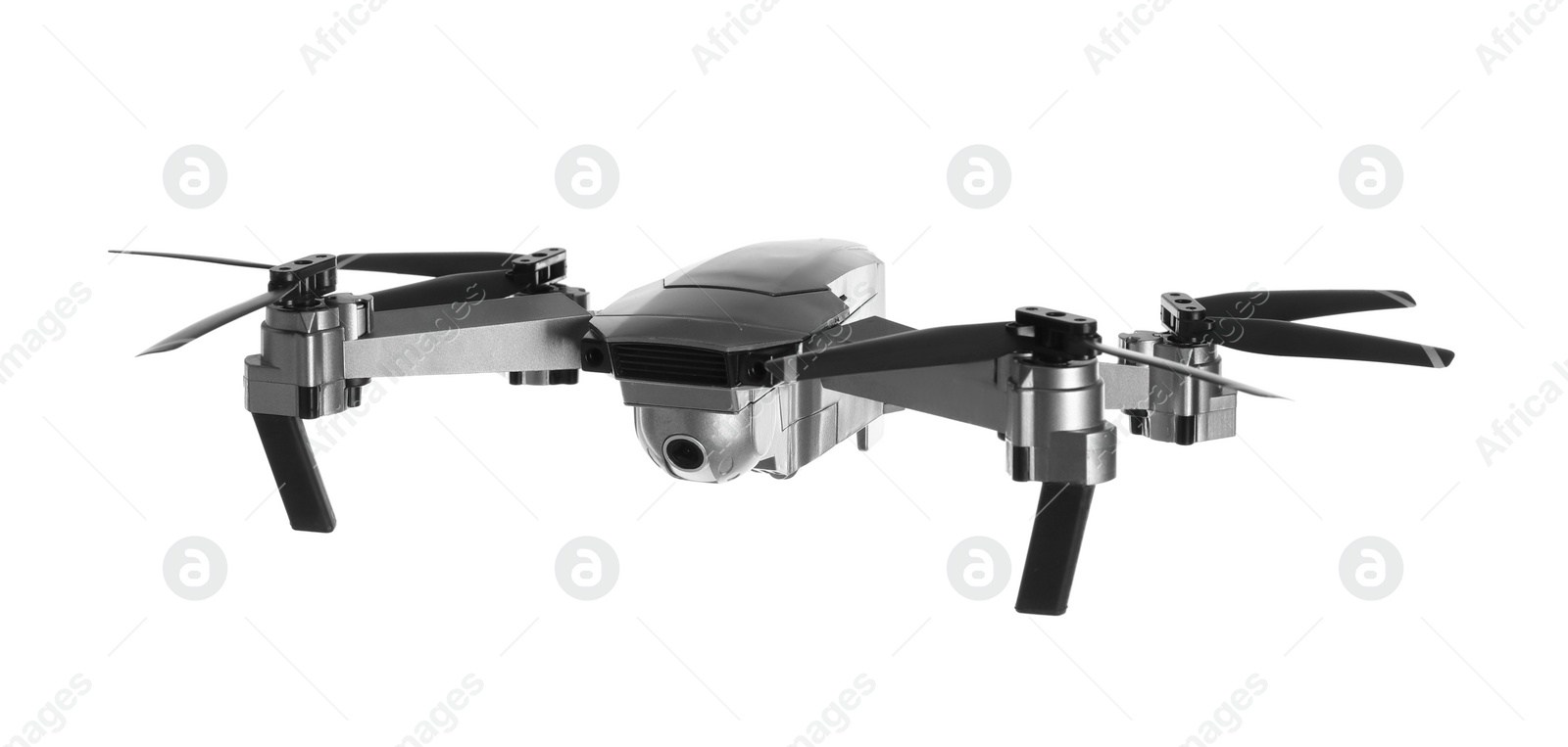 Photo of Modern drone with camera isolated on white