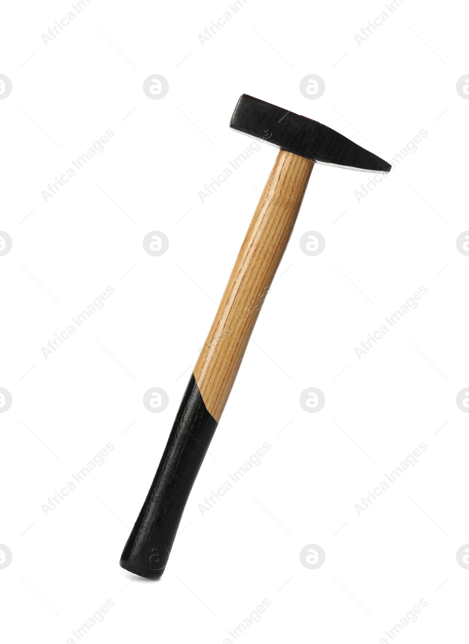 Photo of New hammer on white background. Professional construction tool