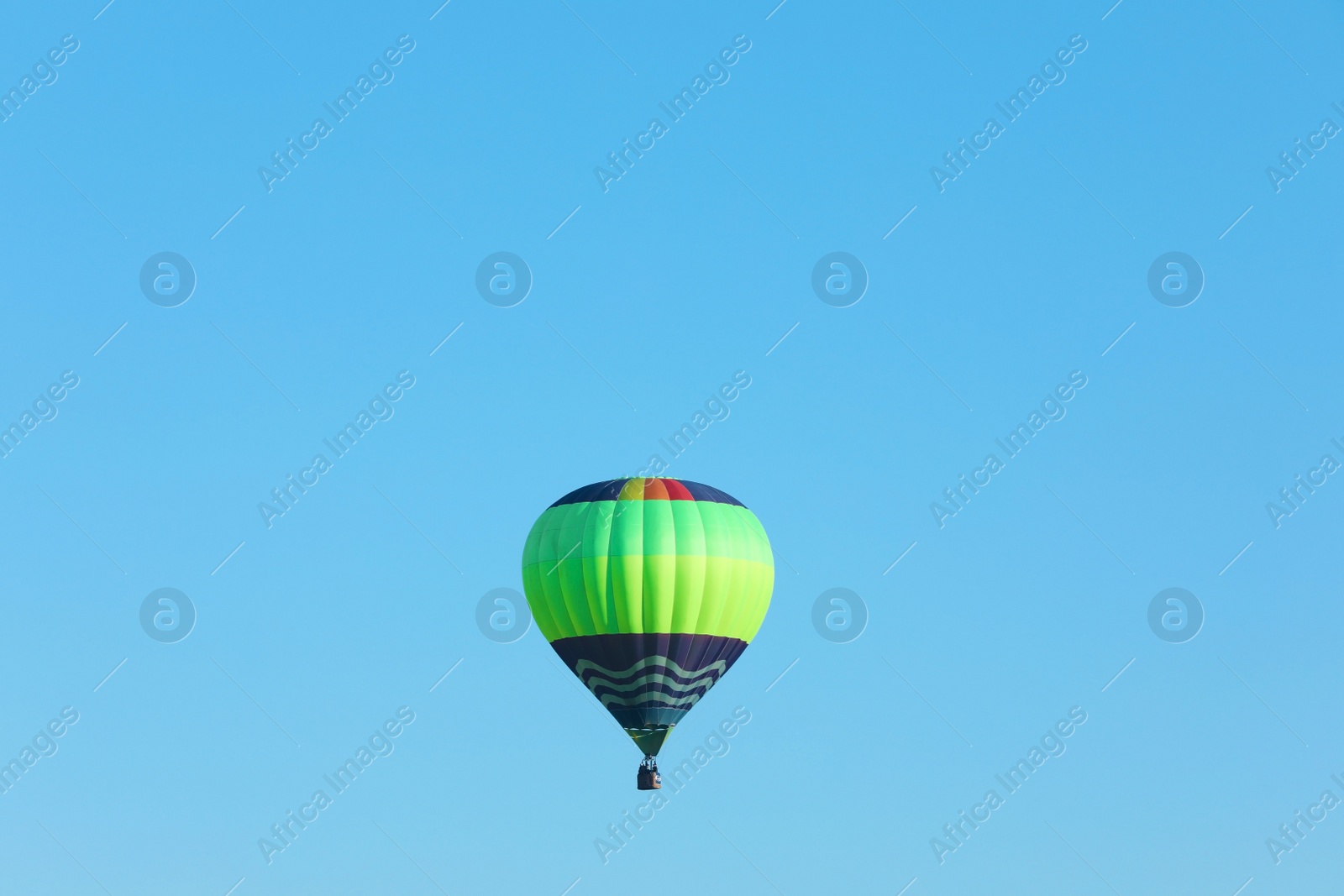 Photo of Beautiful view of hot air balloon in blue sky