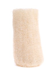 Photo of Loofah sponge isolated on white. Personal hygiene product