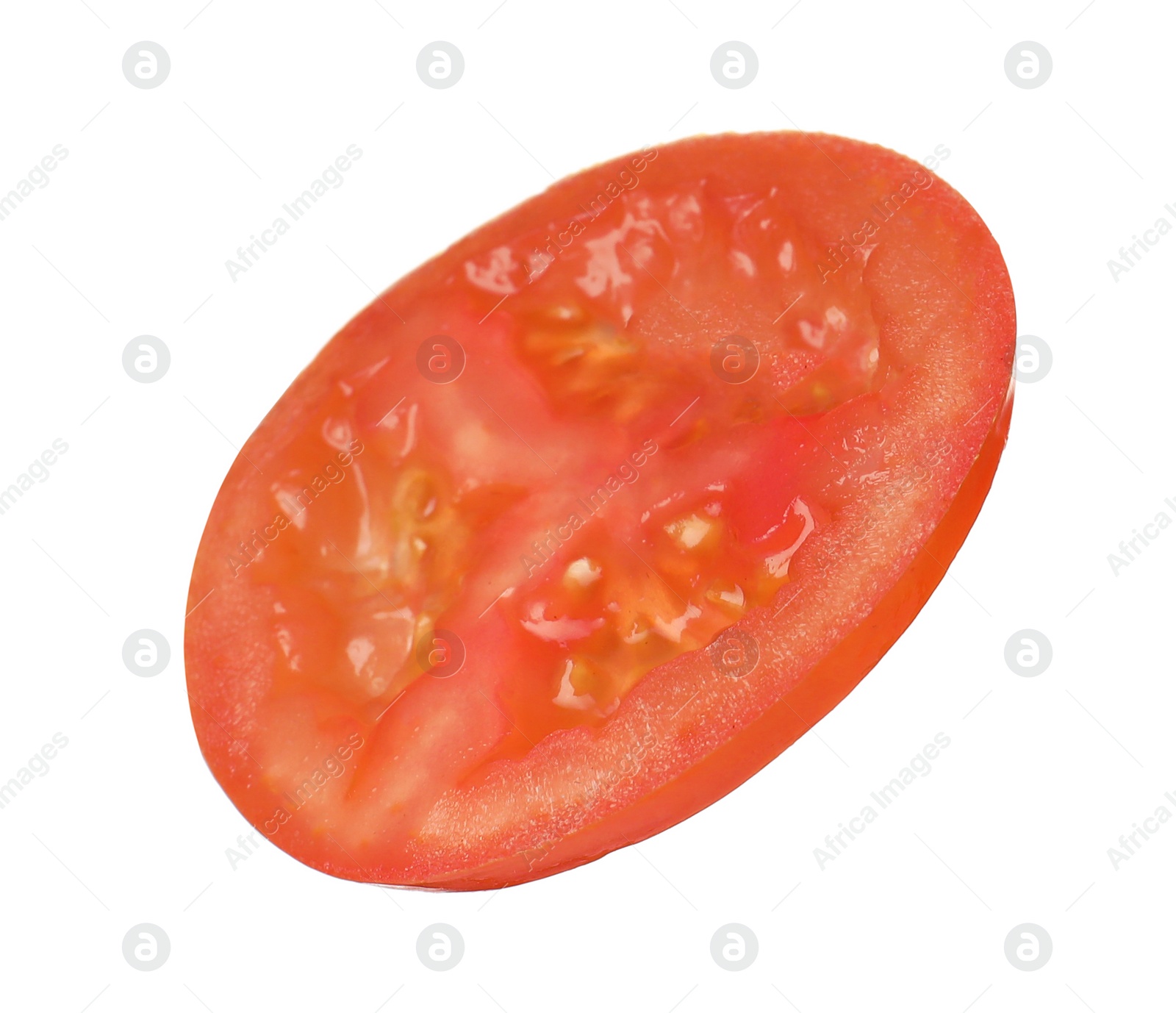 Photo of Slice of tomato for burger isolated on white