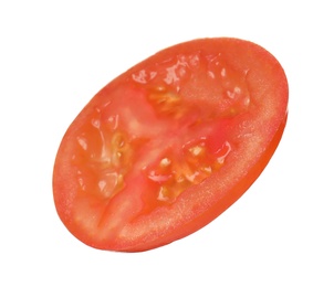 Photo of Slice of tomato for burger isolated on white