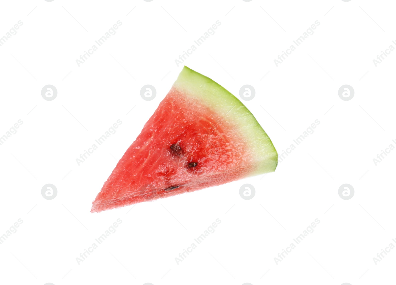 Photo of Slice of delicious ripe watermelon isolated on white