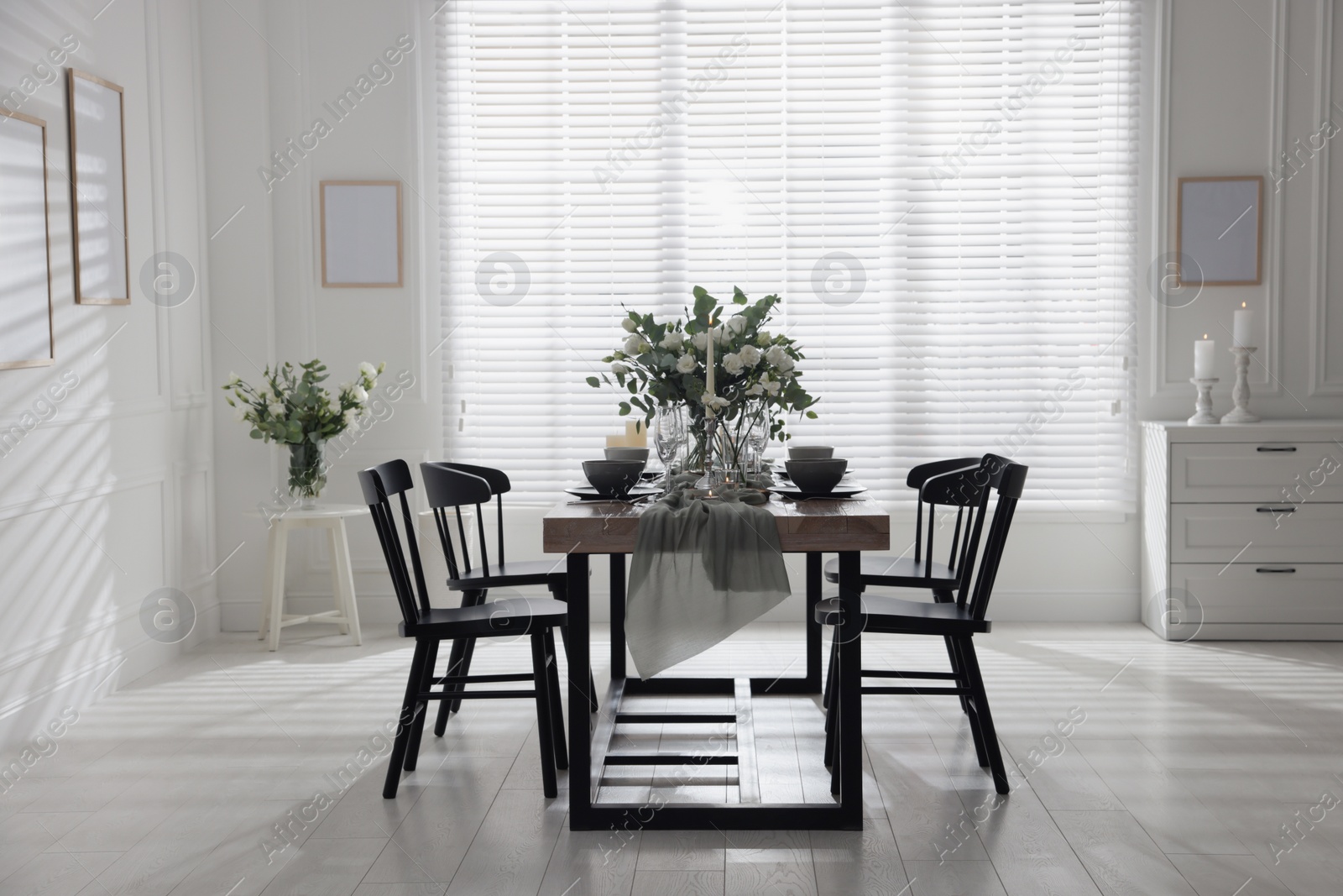 Photo of Festive table setting with beautiful tableware and decor indoors