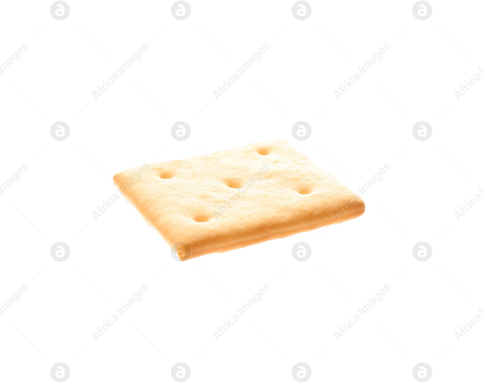 Photo of Crispy cracker isolated on white. Delicious snack