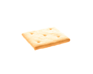 Crispy cracker isolated on white. Delicious snack