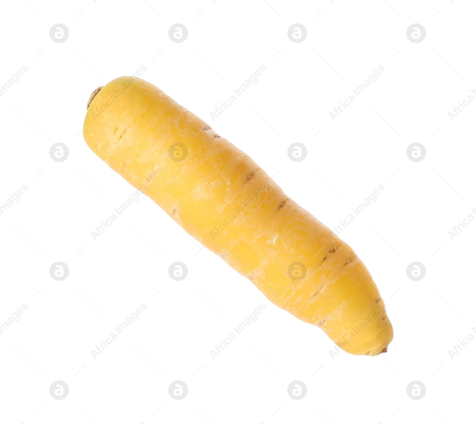 Photo of Fresh raw yellow carrot isolated on white