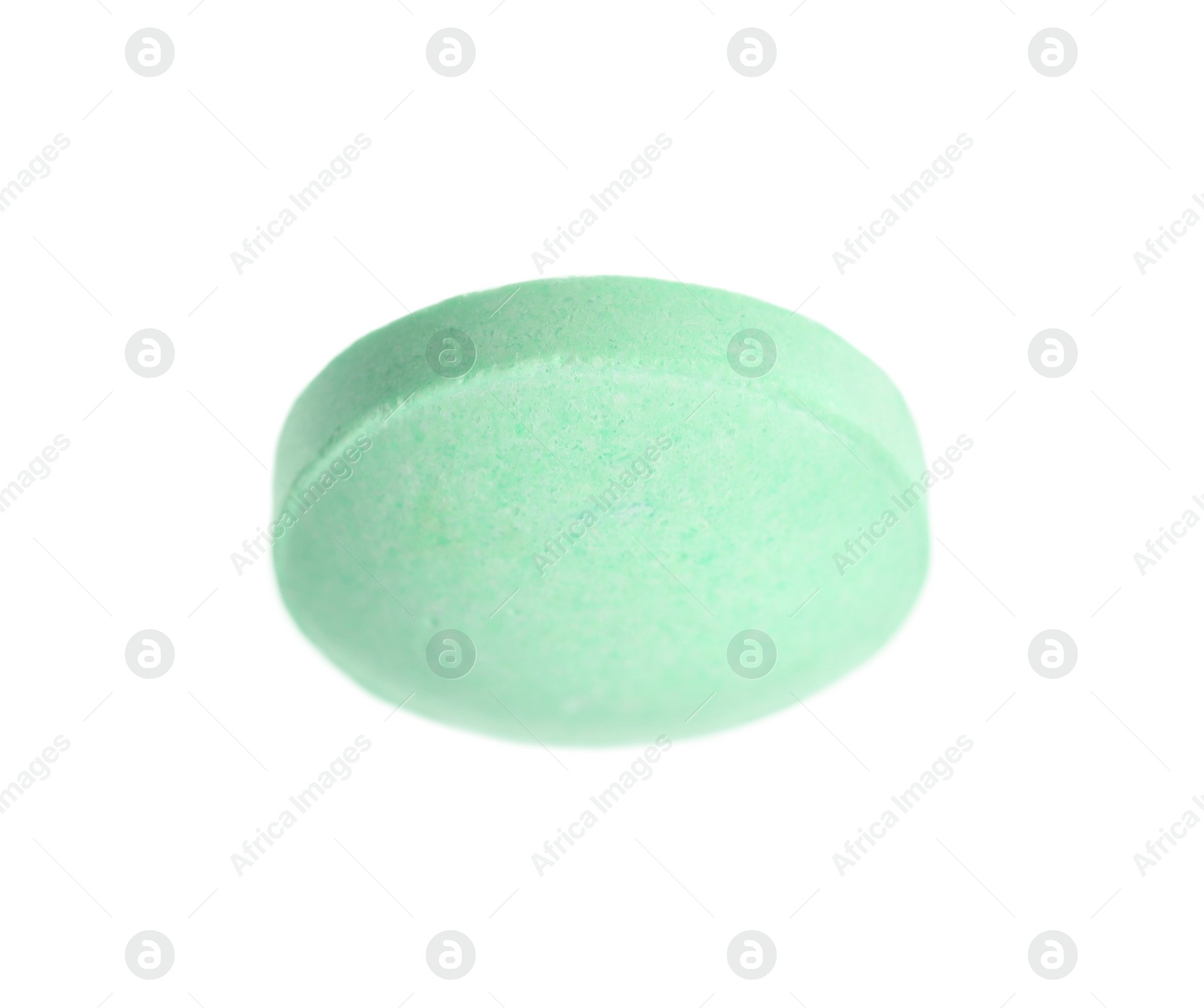 Photo of One pill isolated on white. Drug therapy