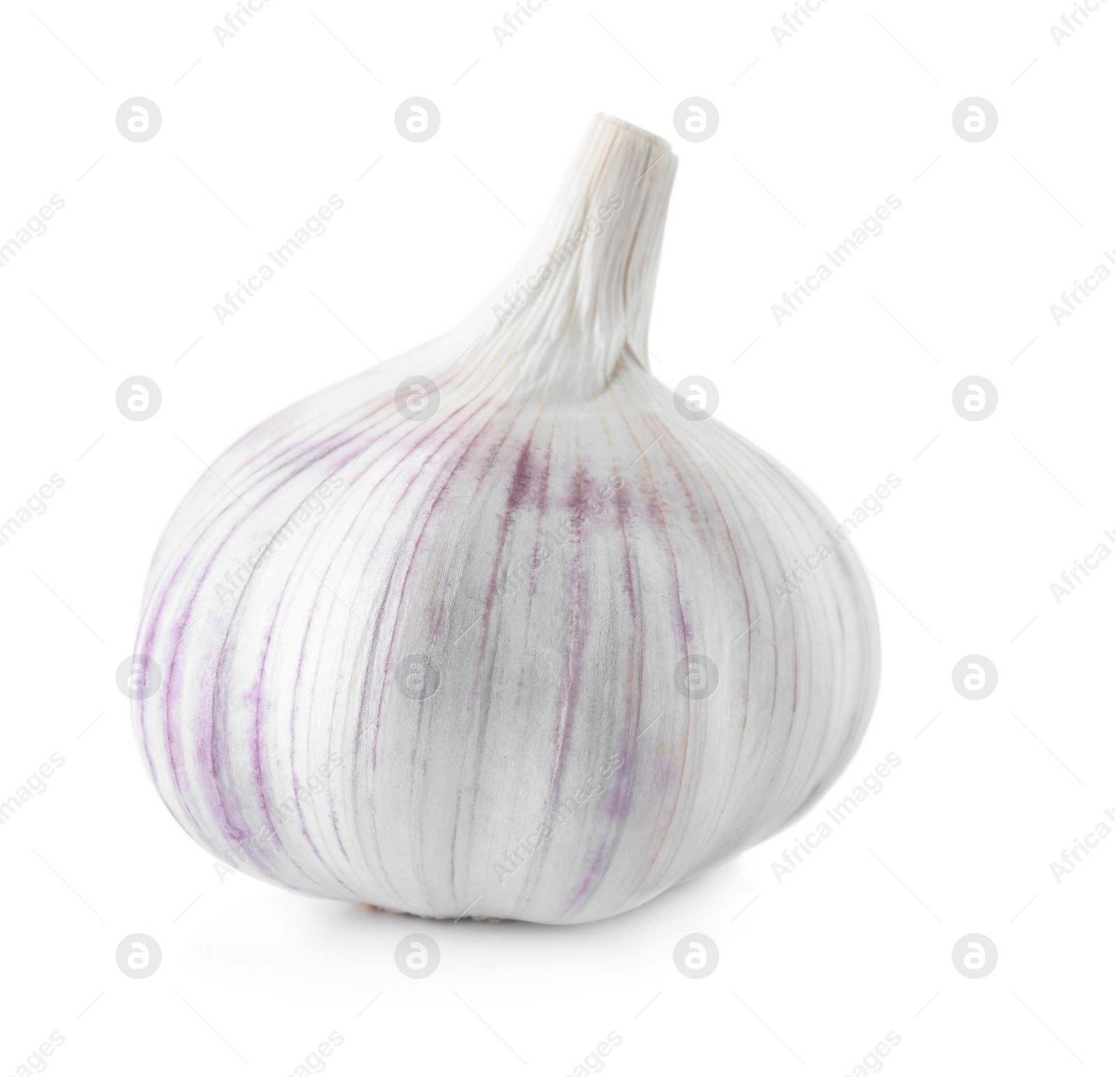 Photo of Fresh garlic on white background. Organic food