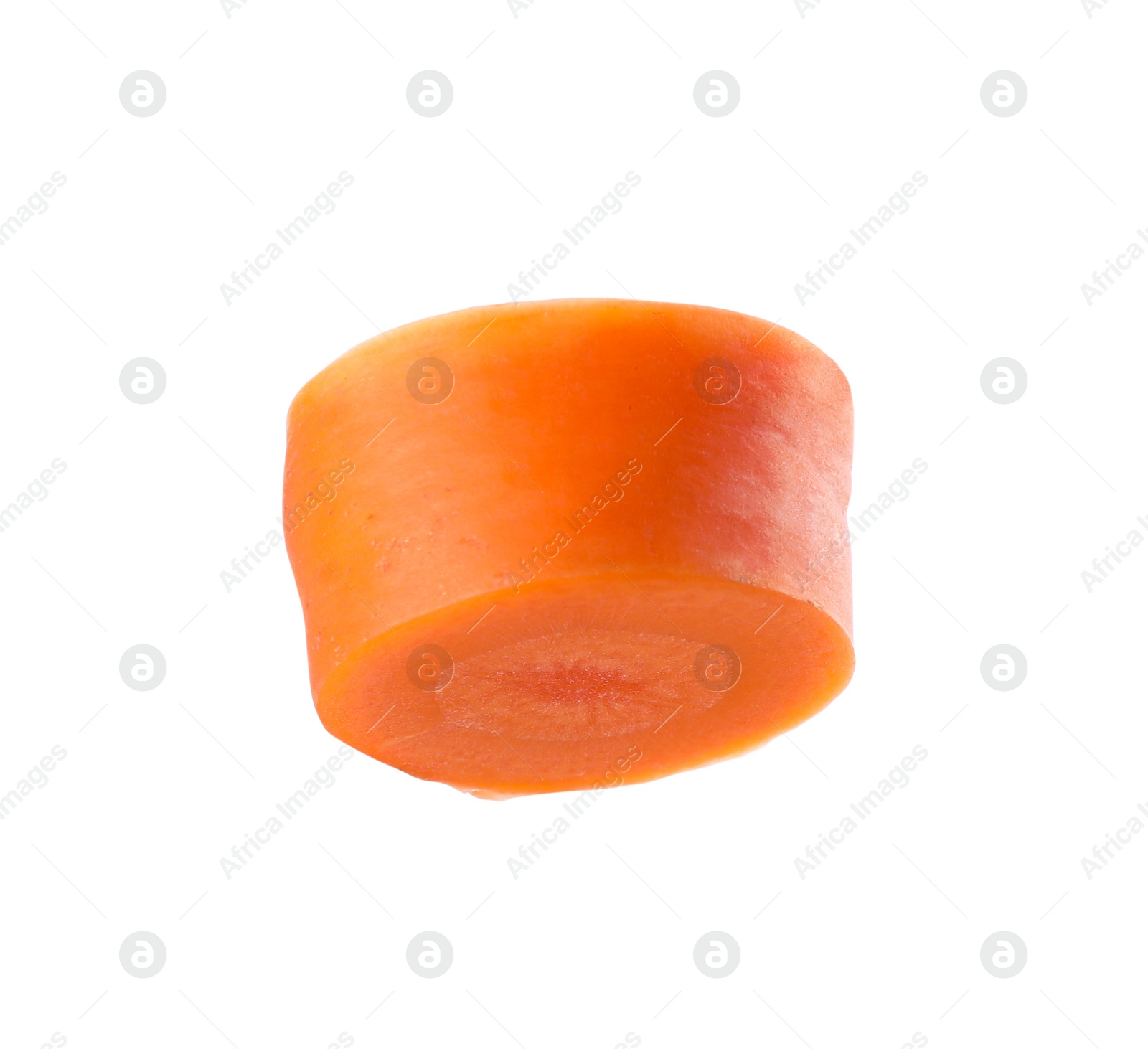 Piece of fresh ripe carrot isolated on white Photo of Piece of fresh ripe carrot isolated on white