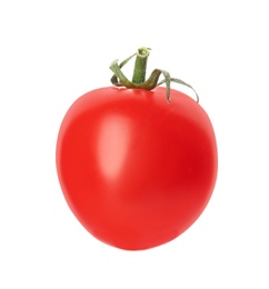 Photo of Whole ripe red tomato on white background