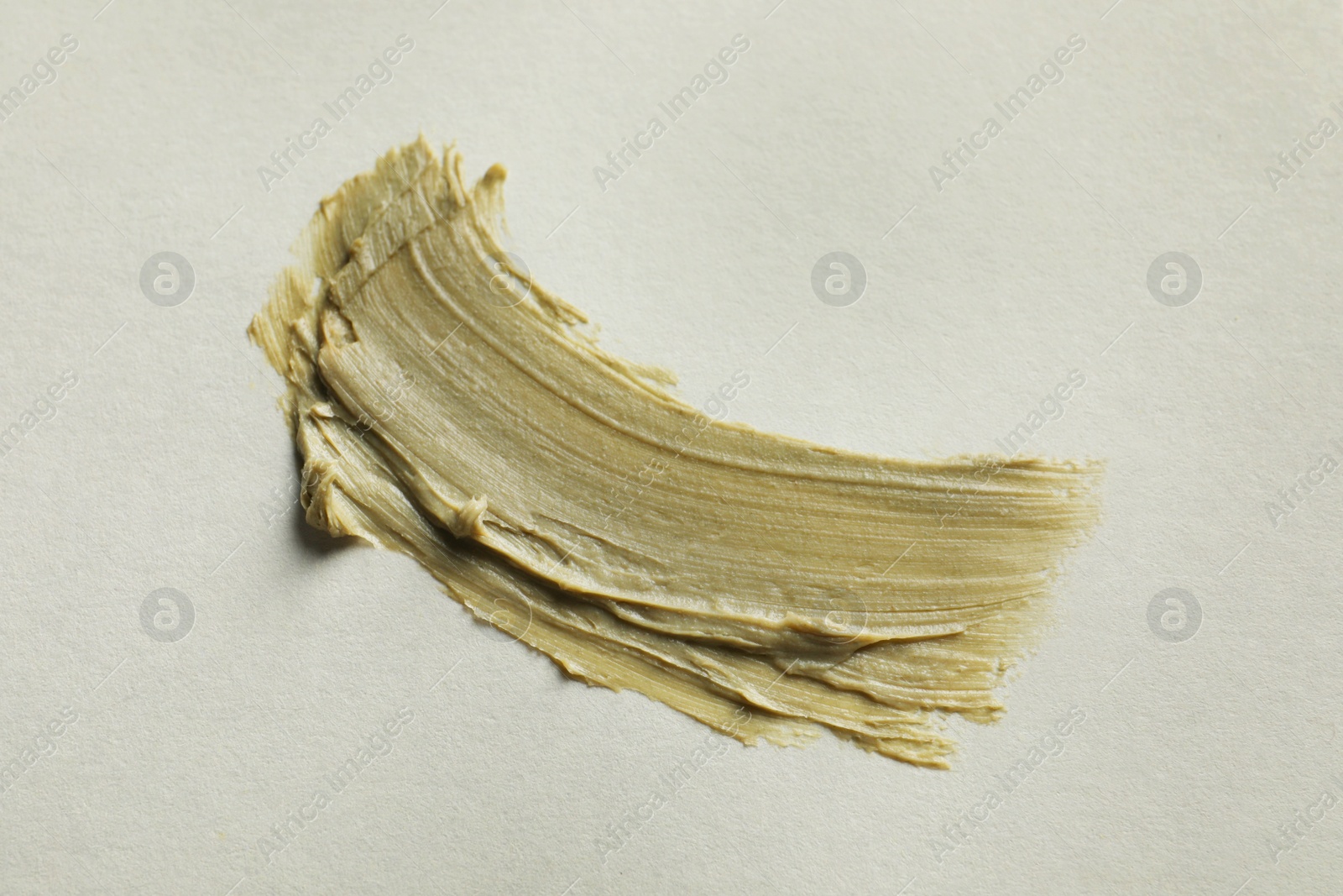 Photo of Sample of face mask on grey background, top view