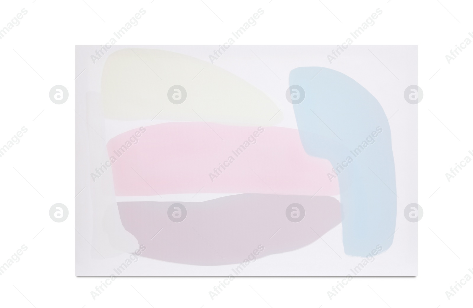 Photo of Beautiful abstract painting on white background. Element of interior decor