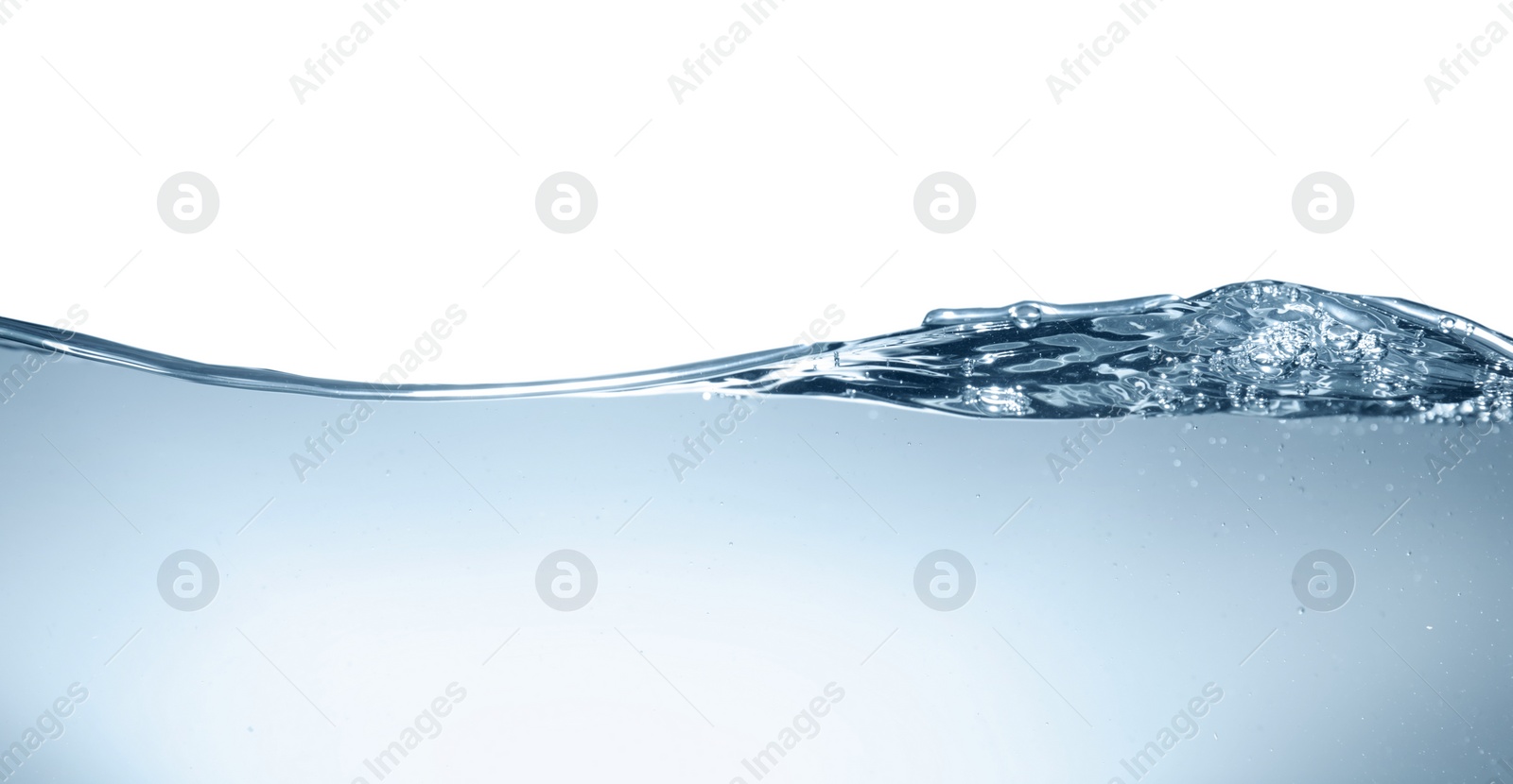 Photo of Transparent clear water wave on grey background